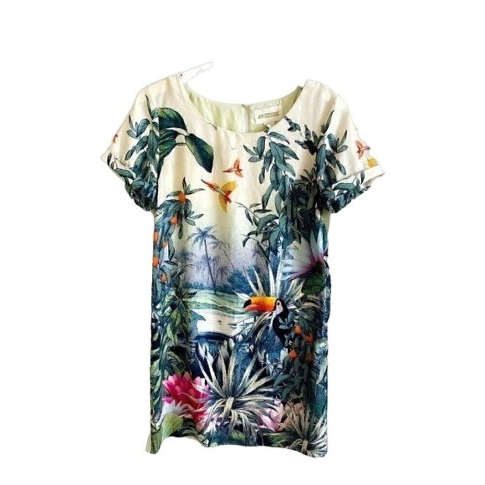 H&M Conscious Collection Rainforest Shift dress, Size 6